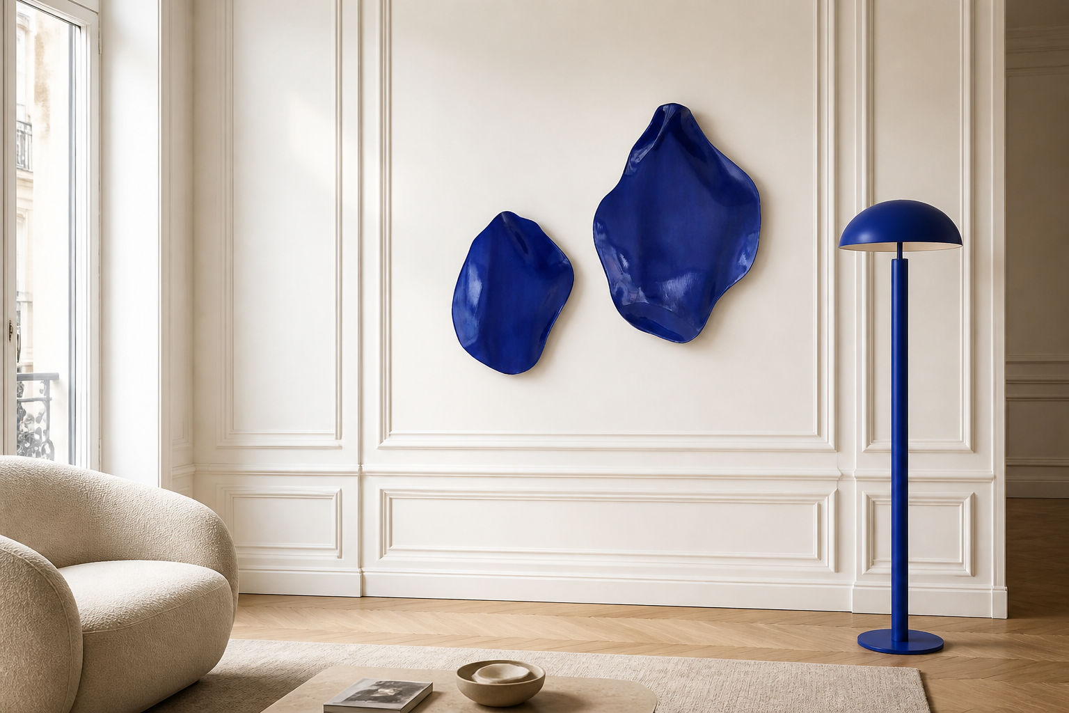 lebazi art płaskorzezba organic blue